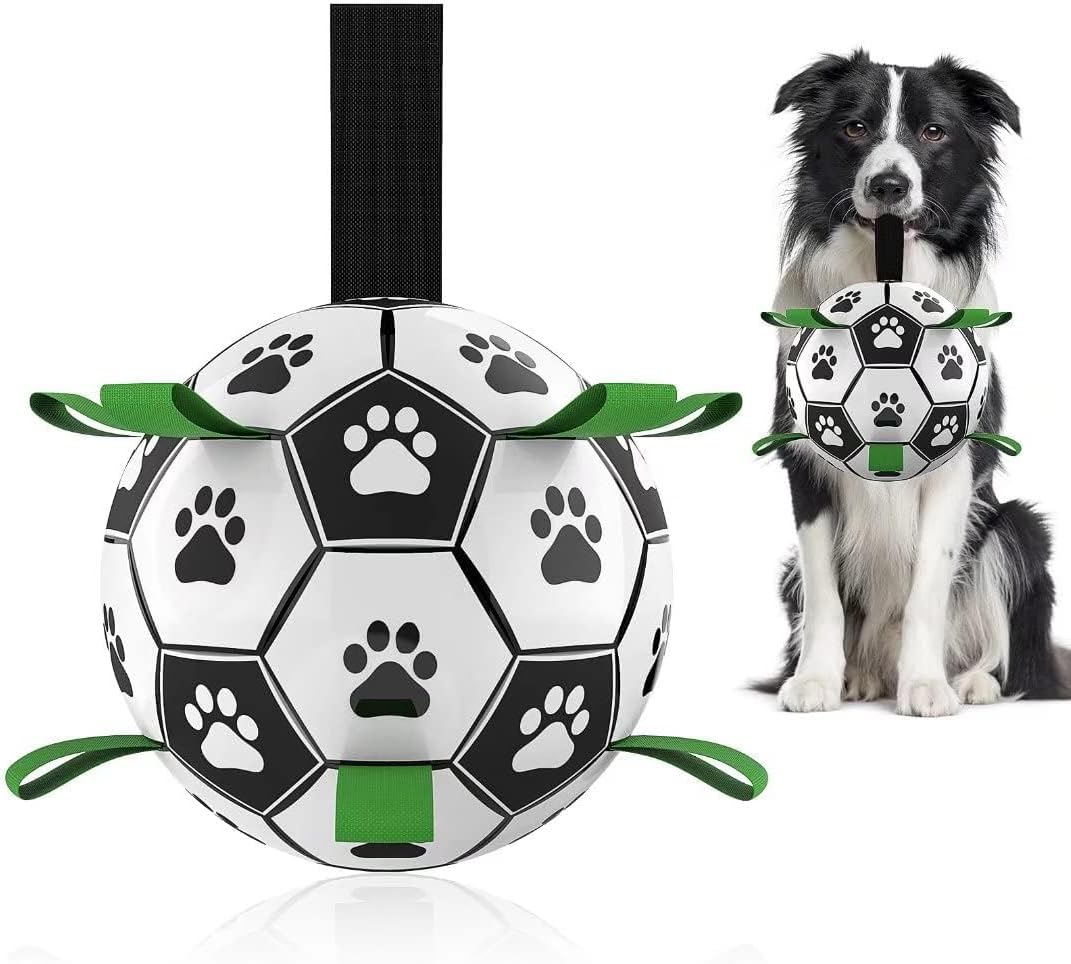 Interactive Dog Soccer Ball - Dog Football Toy for Fetch & Play