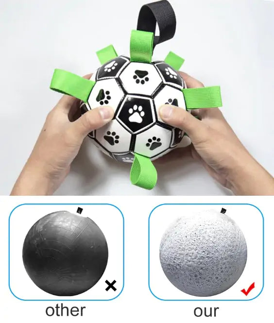 Interactive Dog Soccer Ball - Dog Football Toy for Fetch & Play